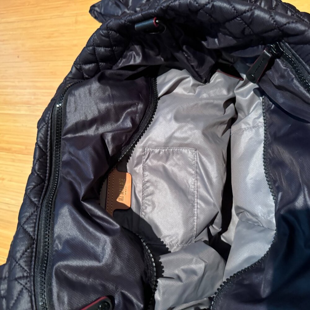 MZ Wallace Black Quilted Nylon Large Tote - Picture 6 of 11